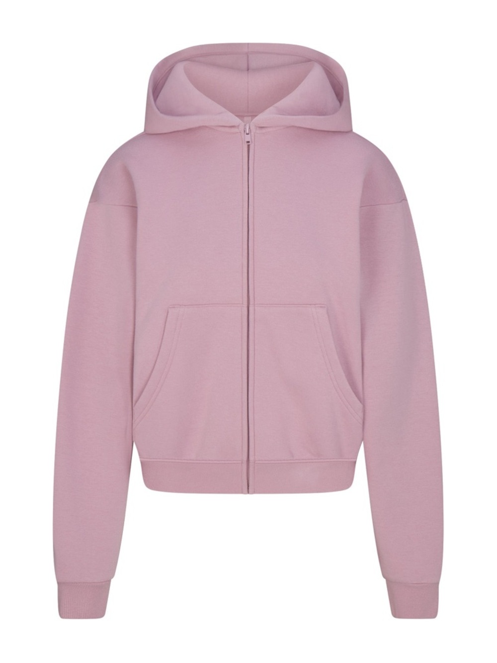 SKIMS cotton blend classic zip up in dusk
